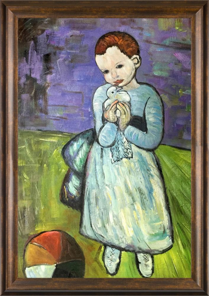 Child Holding a Dove - Modena Vintage 24" X 36"