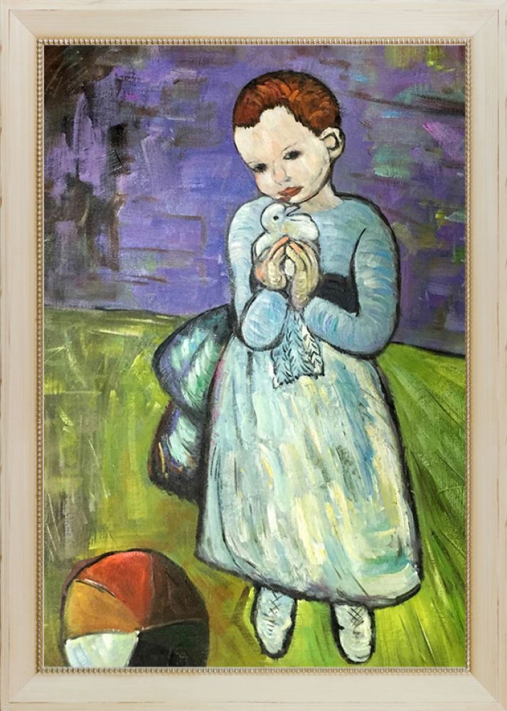 Child Holding a Dove - Constantine Frame 24" X 36"