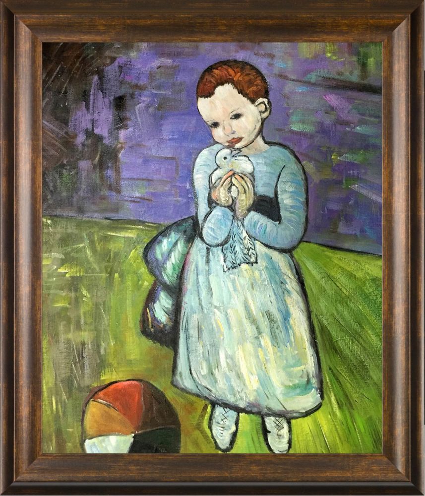Child Holding a Dove - Modena Vintage 20" X 24"