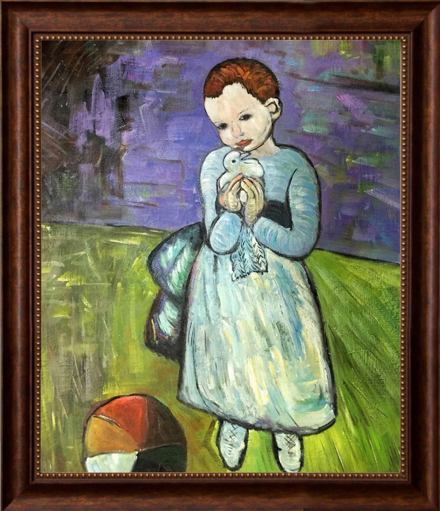 Child Holding a Dove - Verona Cafe Frame 20"X24"