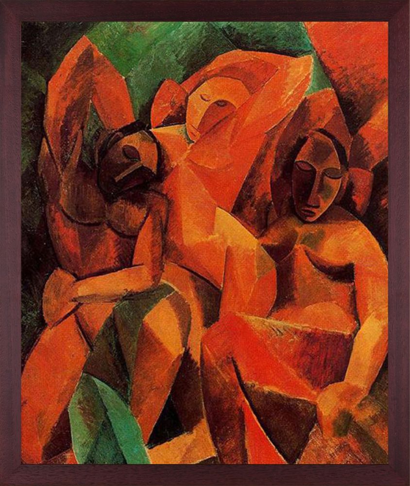 Three Women - Open Grain Mahogany 20" X 24"