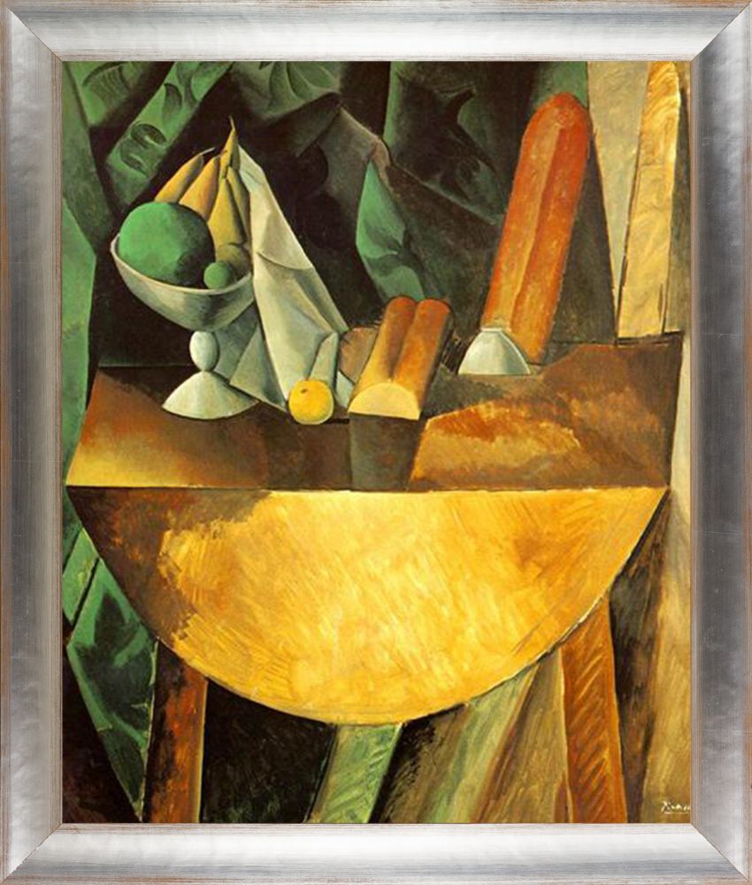 Bread and Fruit Dish on a Table - Spencer Rustic 20" X 24"