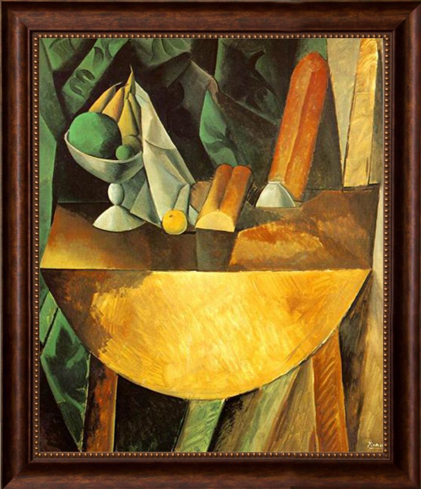 Bread and Fruit Dish on a Table - Verona Cafe Frame 20"X24"