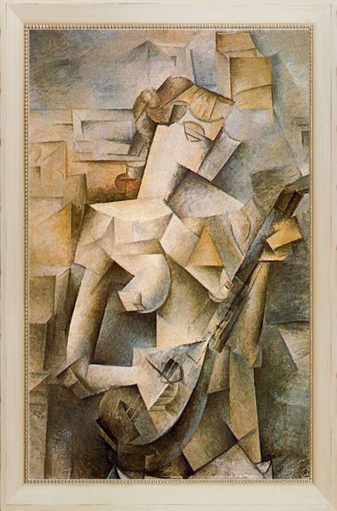 Girl with Mandolin (Fanny Tellier) - Constantine Frame 24" X 36"