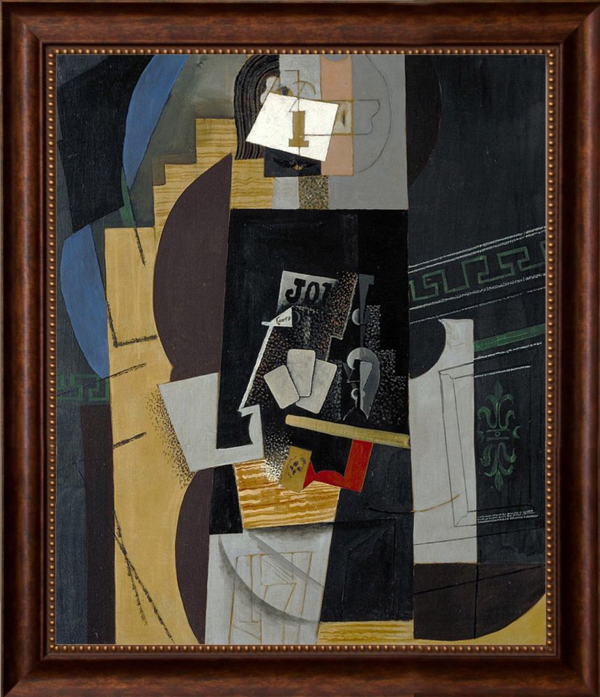 Card Player (LHomme aux cartes) - Verona Cafe Frame 20"X24"