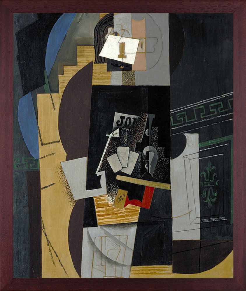 Card Player (LHomme aux cartes) - Open Grain Mahogany 20" X 24"