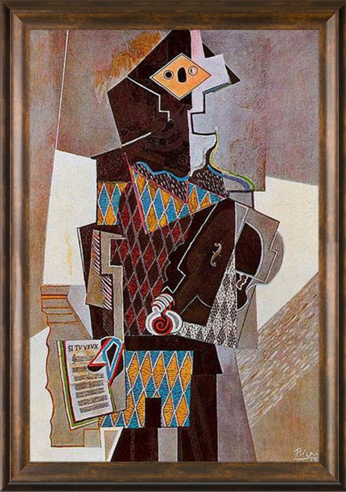 Harlequin with Violin - Modena Vintage 24" X 36"