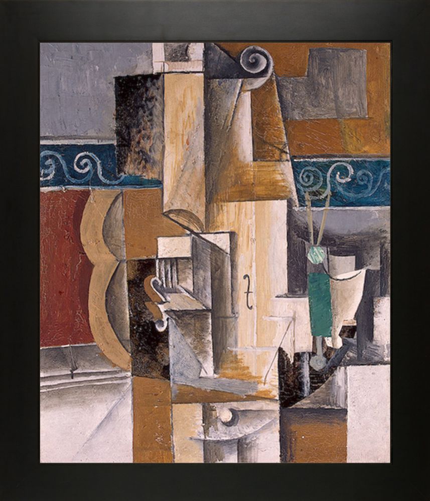 Guitar and Violin - New Age Black Frame 20"X24"