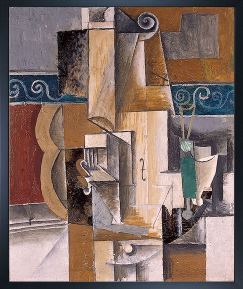 Guitar and Violin - Studio Black Wood Frame 20"X24"