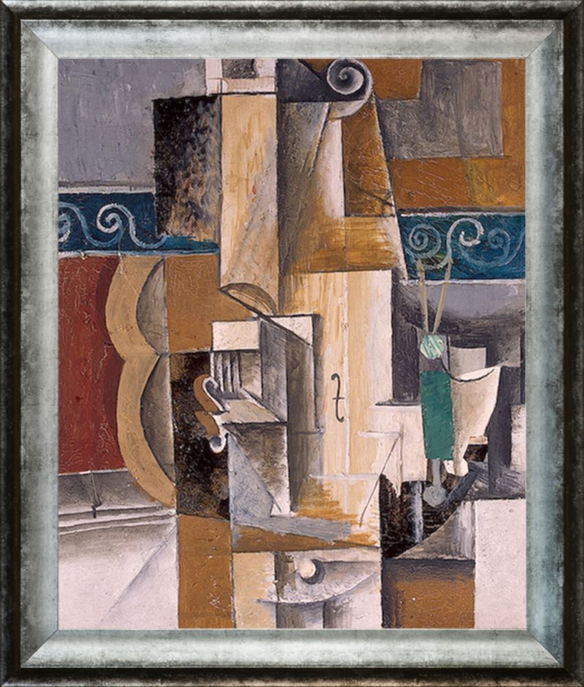 Guitar and Violin - Athenian Distressed Silver Frame 20"X24"