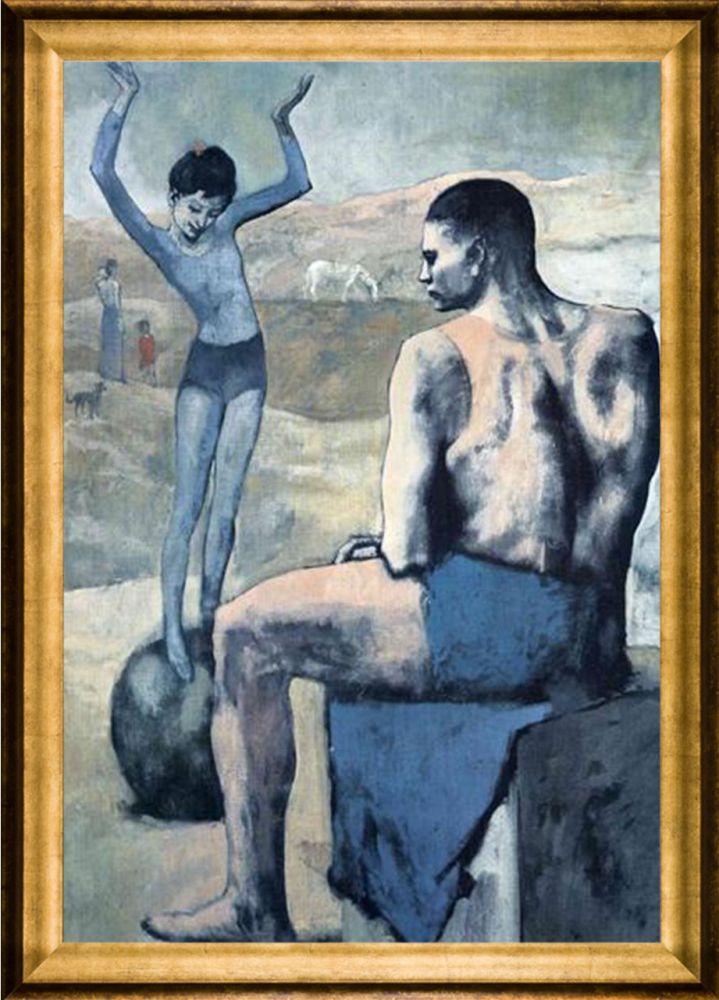 Girl on the ball - Athenian Gold Frame 24"X36"