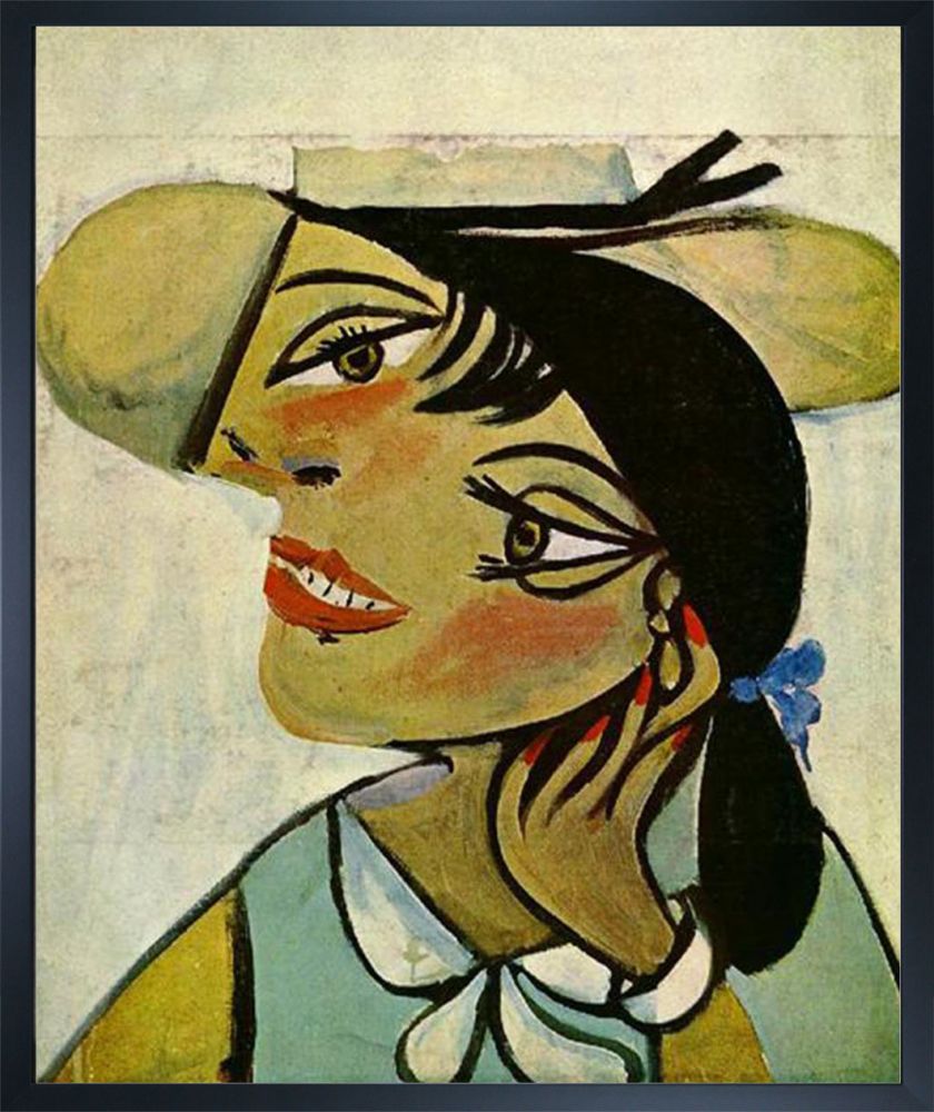 Portrait of woman in dhermine pass (Olga) - Studio Black Wood Frame 20"X24"