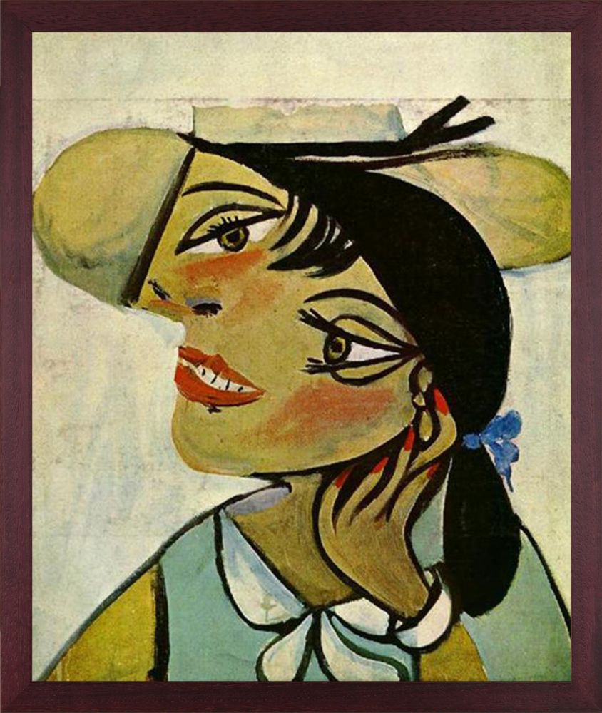 Portrait of woman in dhermine pass (Olga) - Open Grain Mahogany 20" X 24"