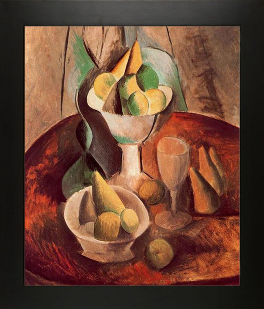 Fruit in a Vase - New Age Black Frame 20"X24"