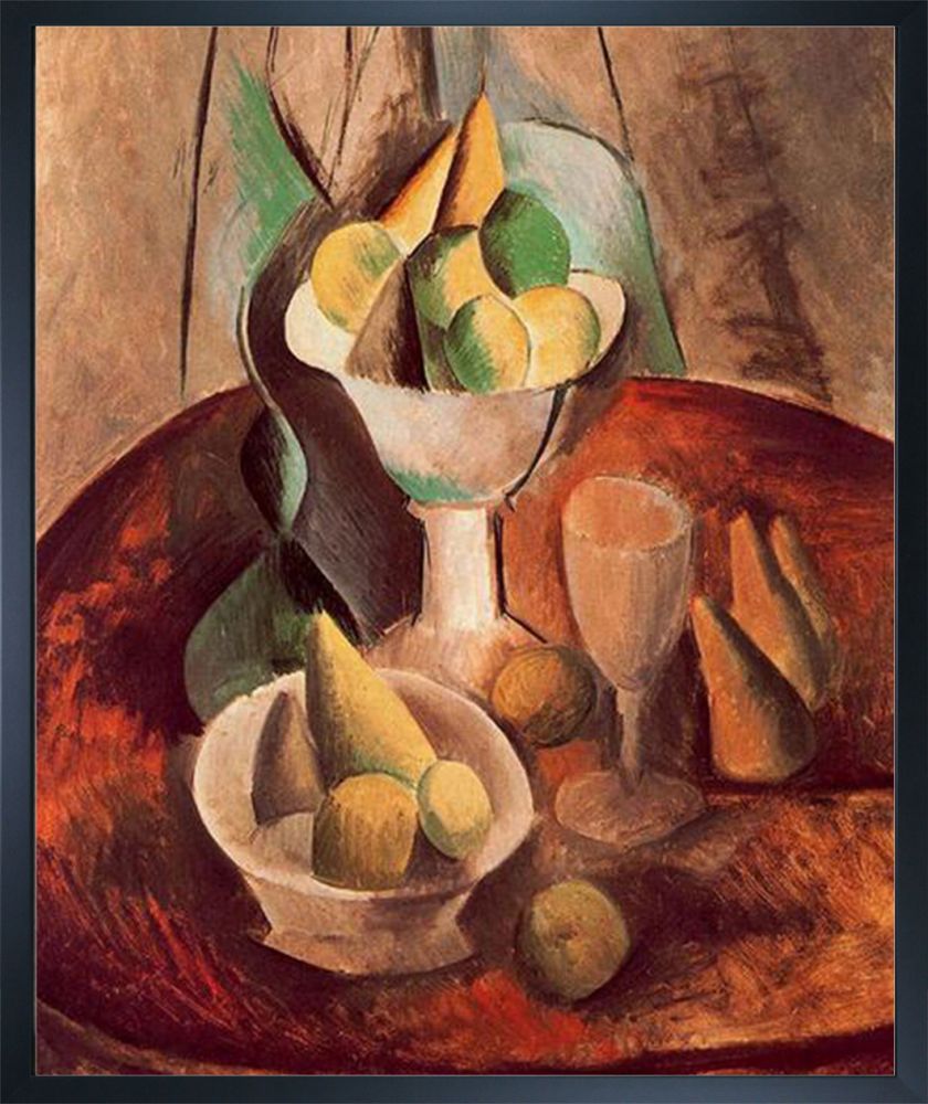 Fruit in a Vase - Studio Black Wood Frame 20"X24"
