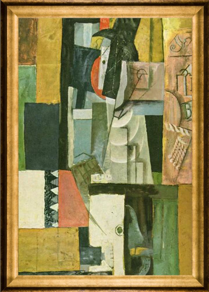 Man with Guitar - Athenian Gold Frame 24"X36"