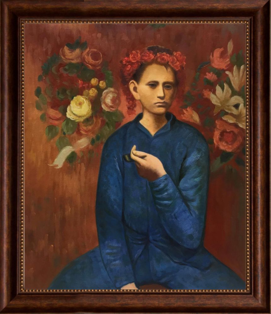 Boy with Pipe - Verona Cafe Frame 20"X24"