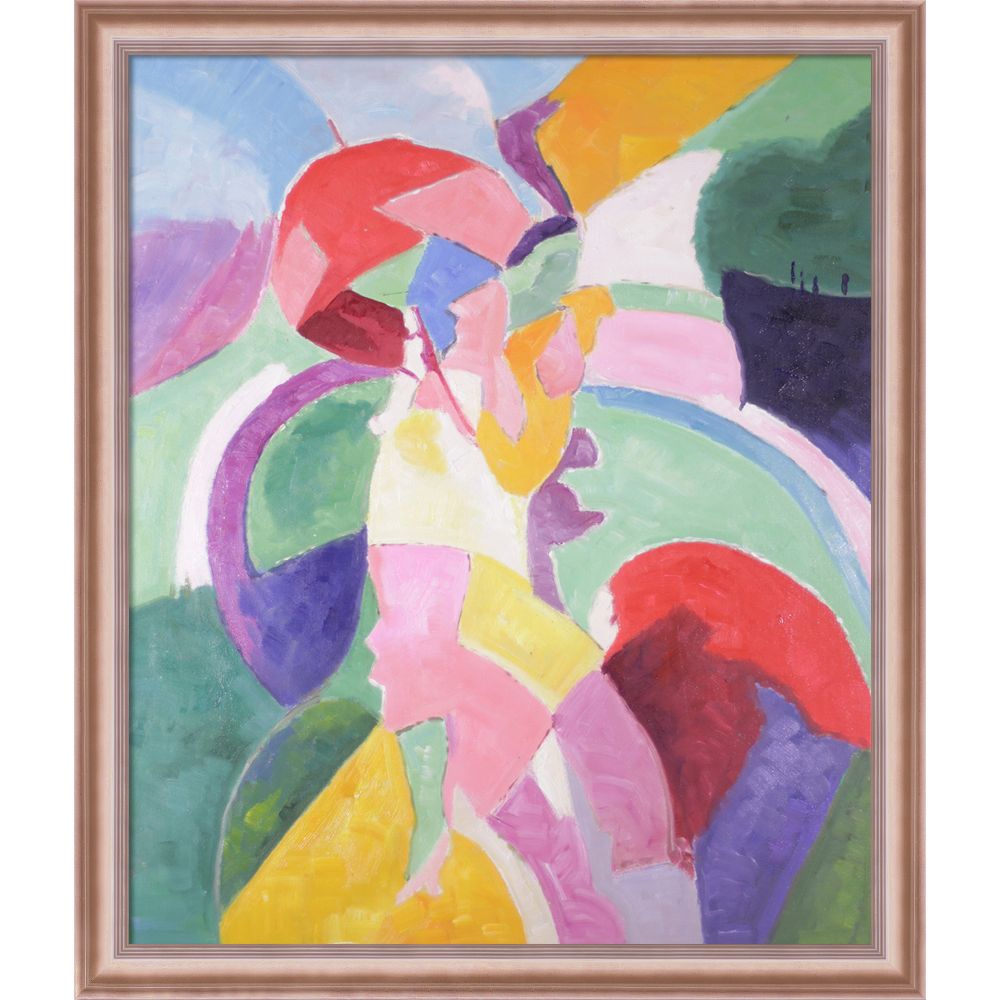 Woman with a Parasol Pre-framed - Rose Gold Classico Frame 20" X 24"