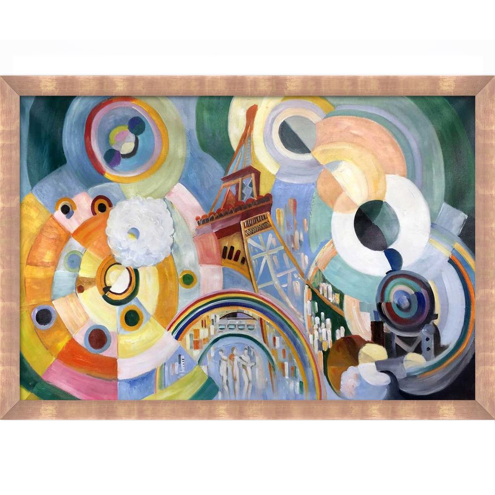 Air, Iron, and Water Pre-framed - Blushing Rose Gold Frame 24" X 36"