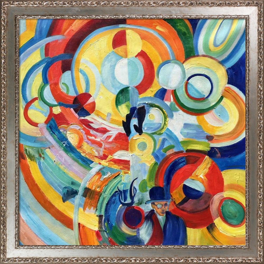 Carousel of Pigs Pre-framed - Versailles Silver Salon Frame 24"X24"