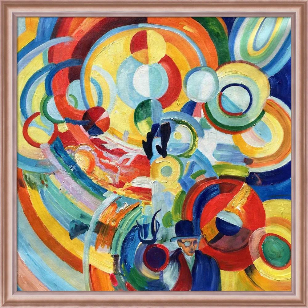 Carousel of Pigs Pre-framed - Rose Gold Classico Frame 24" X 24"