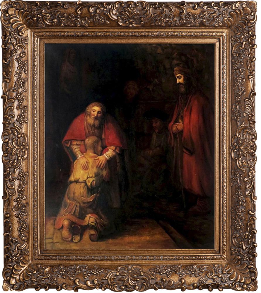 Return of the Prodigal Son Pre-Framed - Burgeon Gold Frame 20"X24"