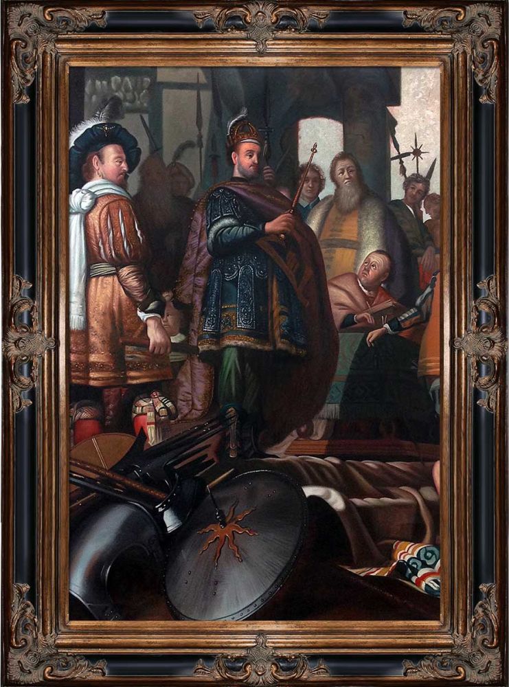 History Painting (detail) Pre-Framed - Excalibur Frame 24"X36"