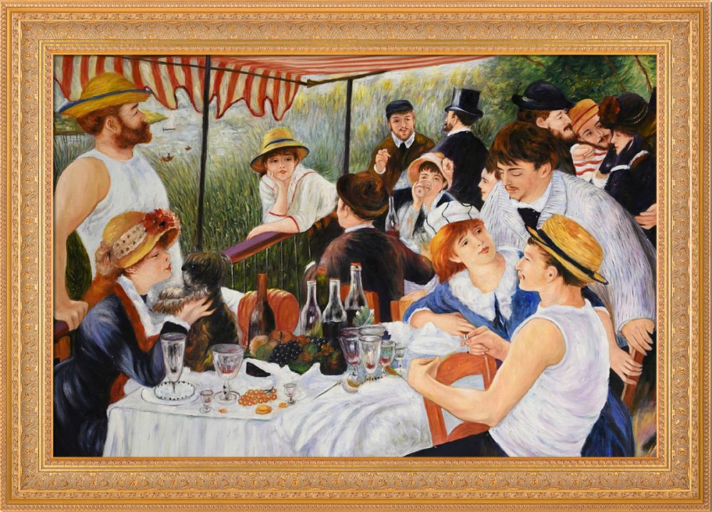 Luncheon of The Boating Party Pre-Framed - Sovereign Frame 24" X 36"