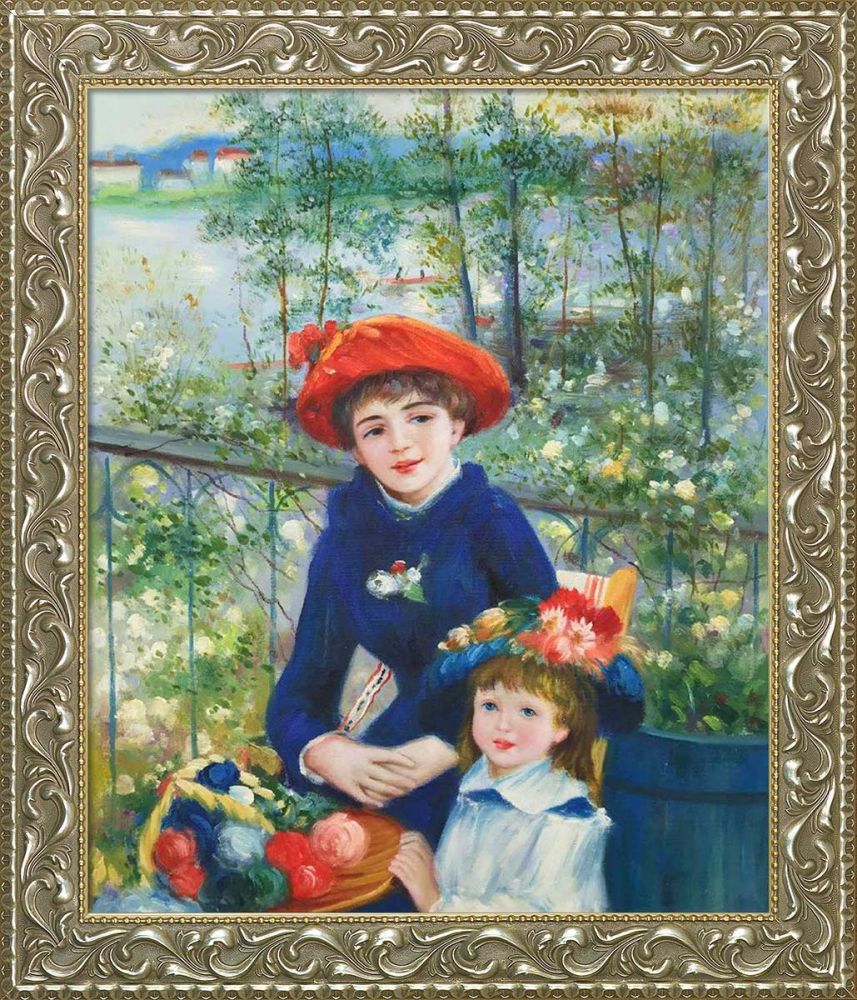 Two Sisters (On the Terrace), 1881 Pre-Framed - Rococo Silver 20"X24"