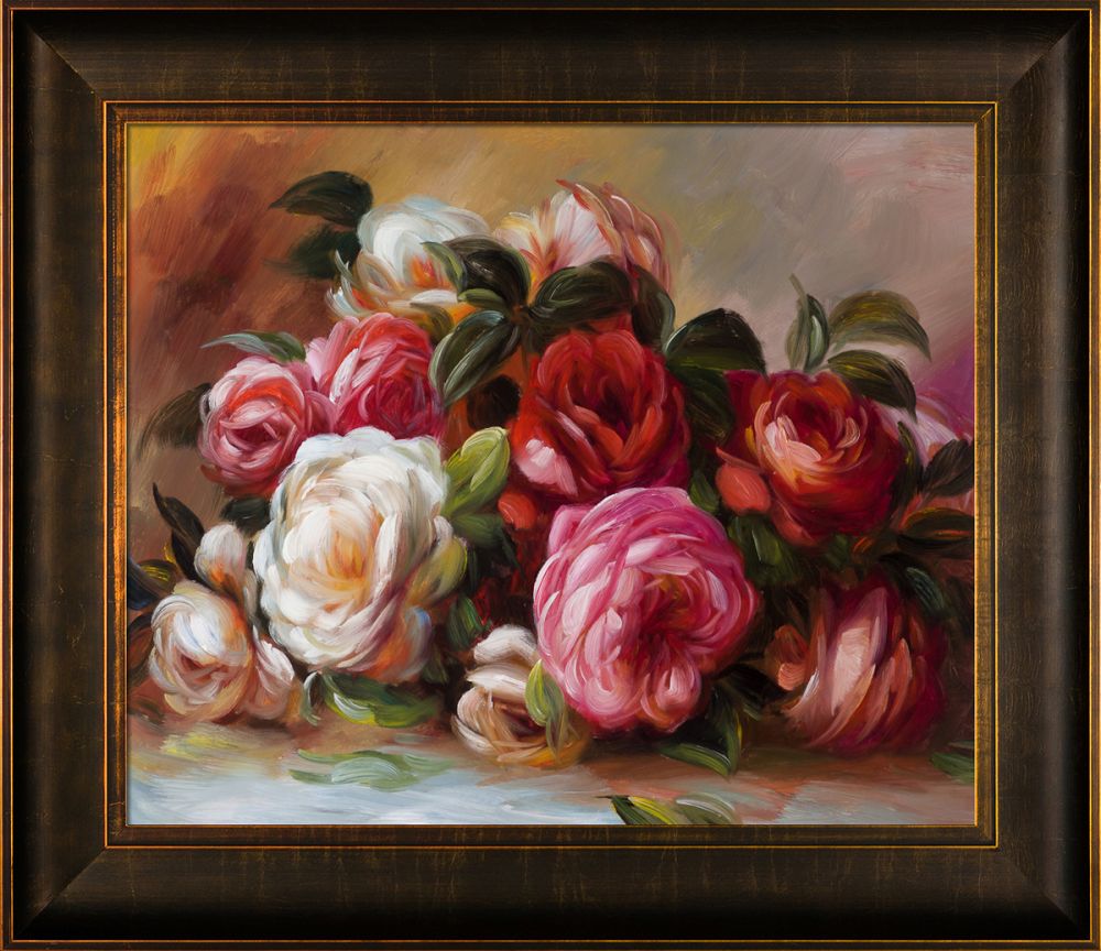 Discarded Roses Pre-Framed - Veine D'Or Bronze Scoop Frame 20"X24"