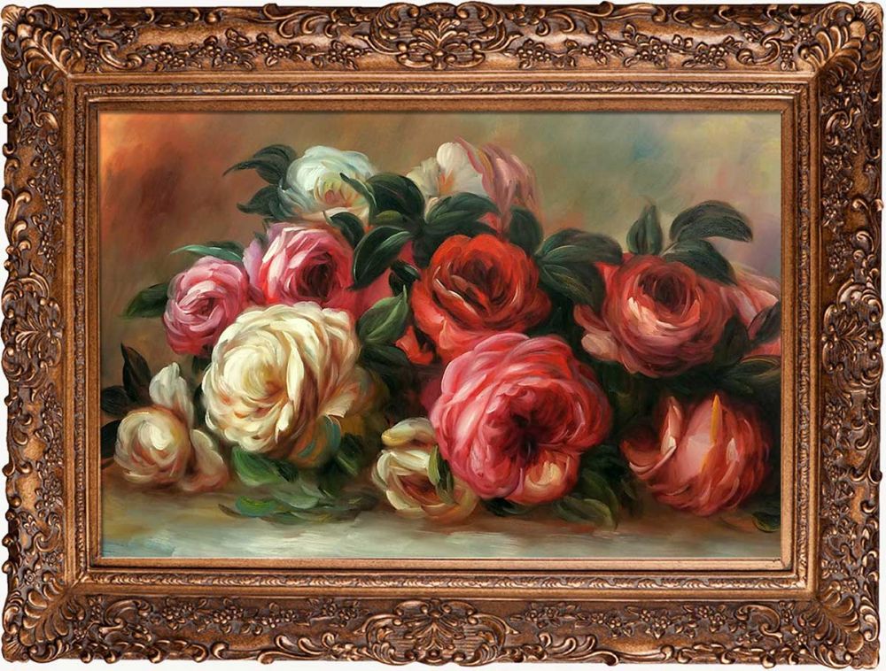 Discarded Roses Pre-Framed - Burgeon Gold Frame 24"X36"