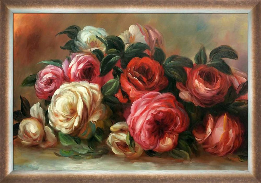 Discarded Roses Pre-Framed - Spoleto Bronze 24" X 36"