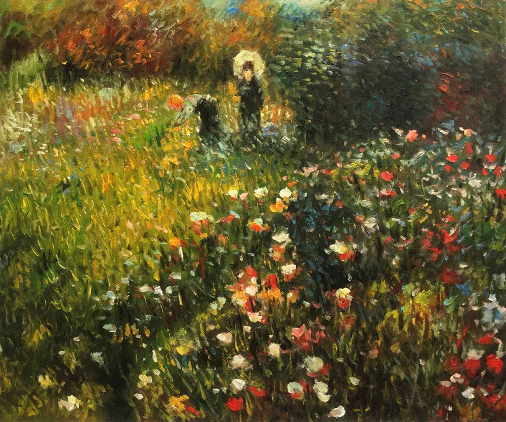 Woman with a parasol in a Garden (Frau mi Sonnenschirm)