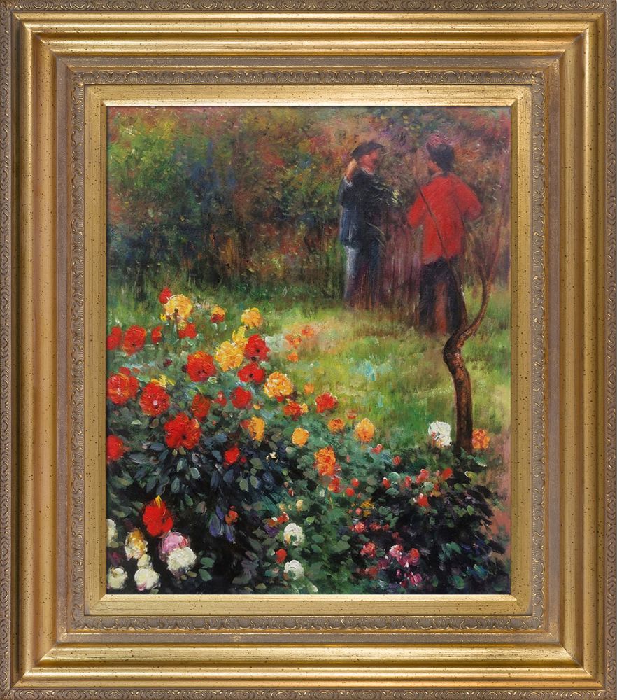 Garden in the Rue Cortot Montmartre Pre-Framed - Mediterranean Gold Frame 20"X24"