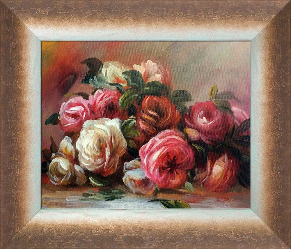 Discarded Roses Pre-Framed - Spoleto Bronze 8" X 10"