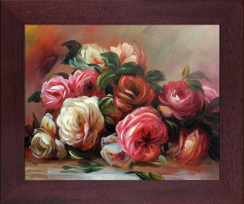 Discarded Roses Pre-Framed - Open Grain Mahogany 8" X 10"
