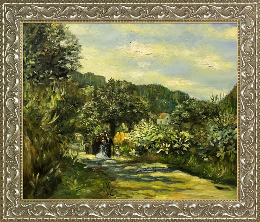 A Road in Louveciennes, 1870 Pre-Framed - Rococo Silver 20"X24"