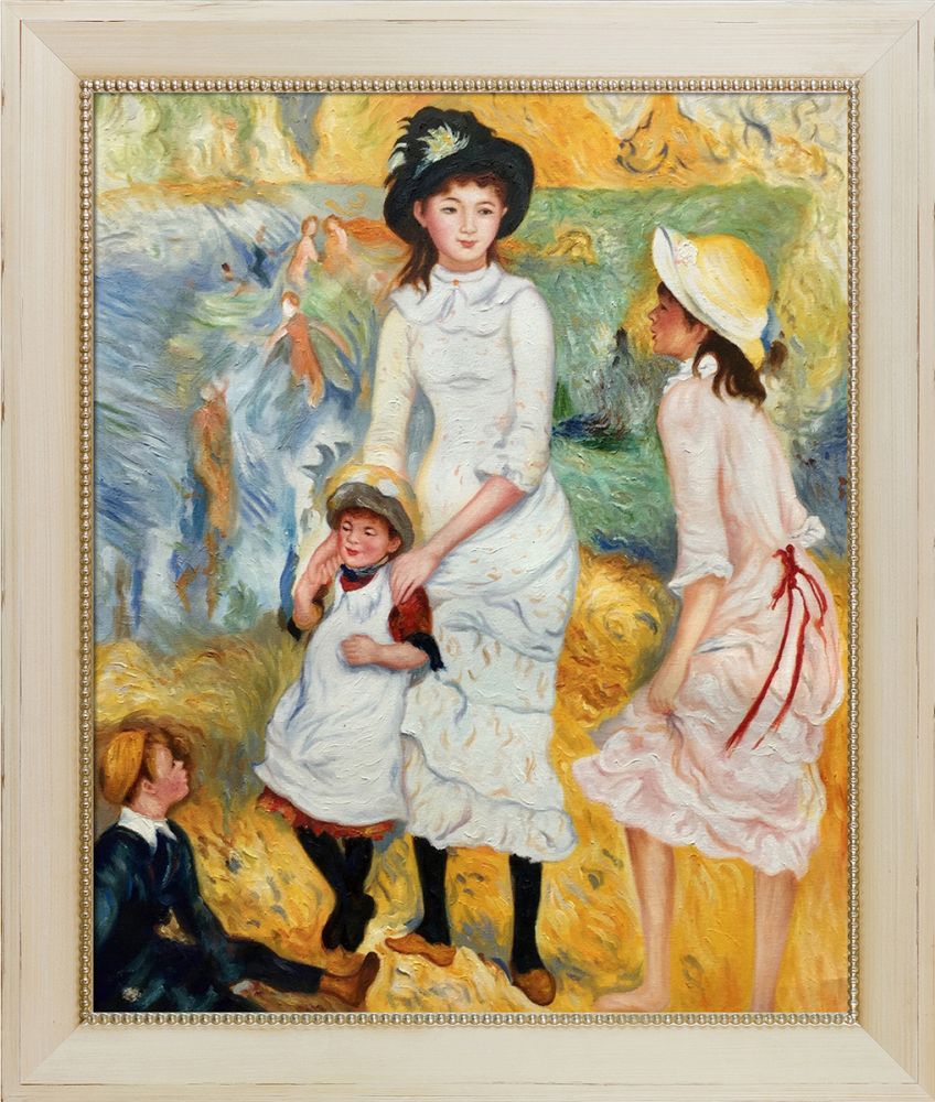 Children on the Seashore Pre-Framed - Constantine Frame 20" X 24"