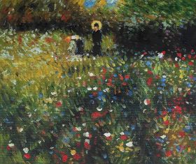 Frau mit Sonnenschirm,1875