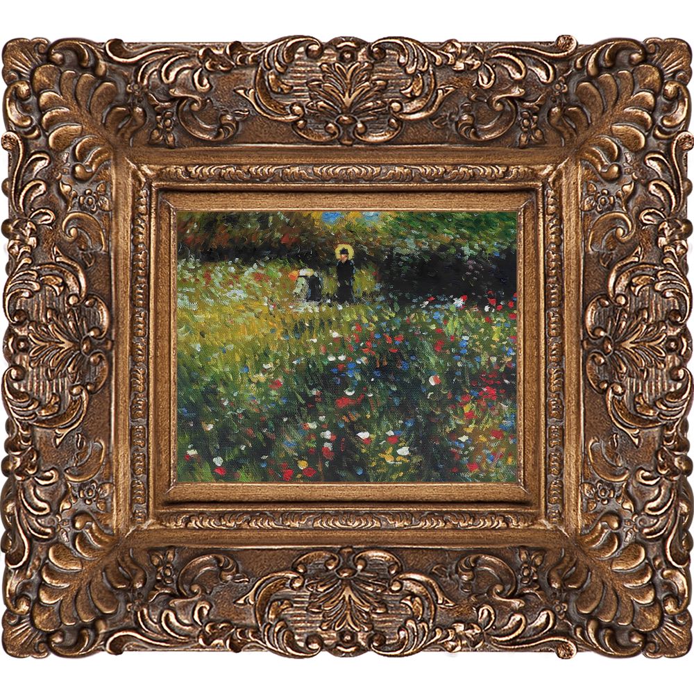 Frau mit Sonnenschirm,1875 Pre-framed - Burgeon Gold Frame 8"X10"