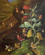 Insects and a Lizard in a Wood