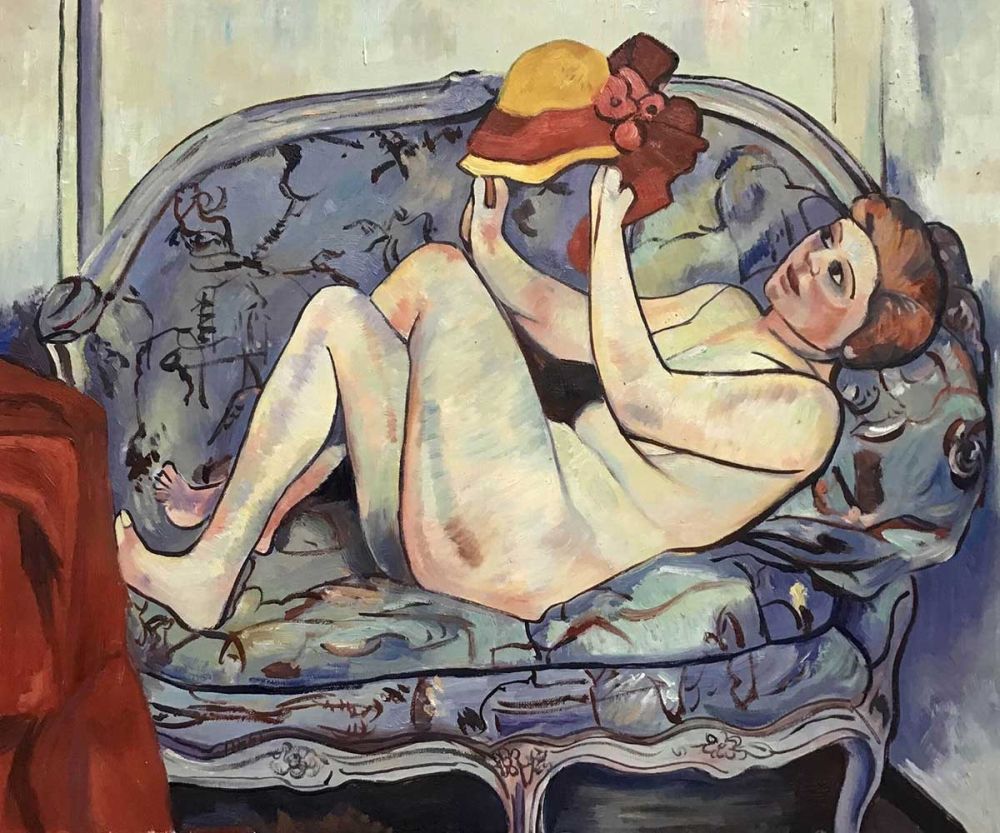 Nude Reclining on a Sofa