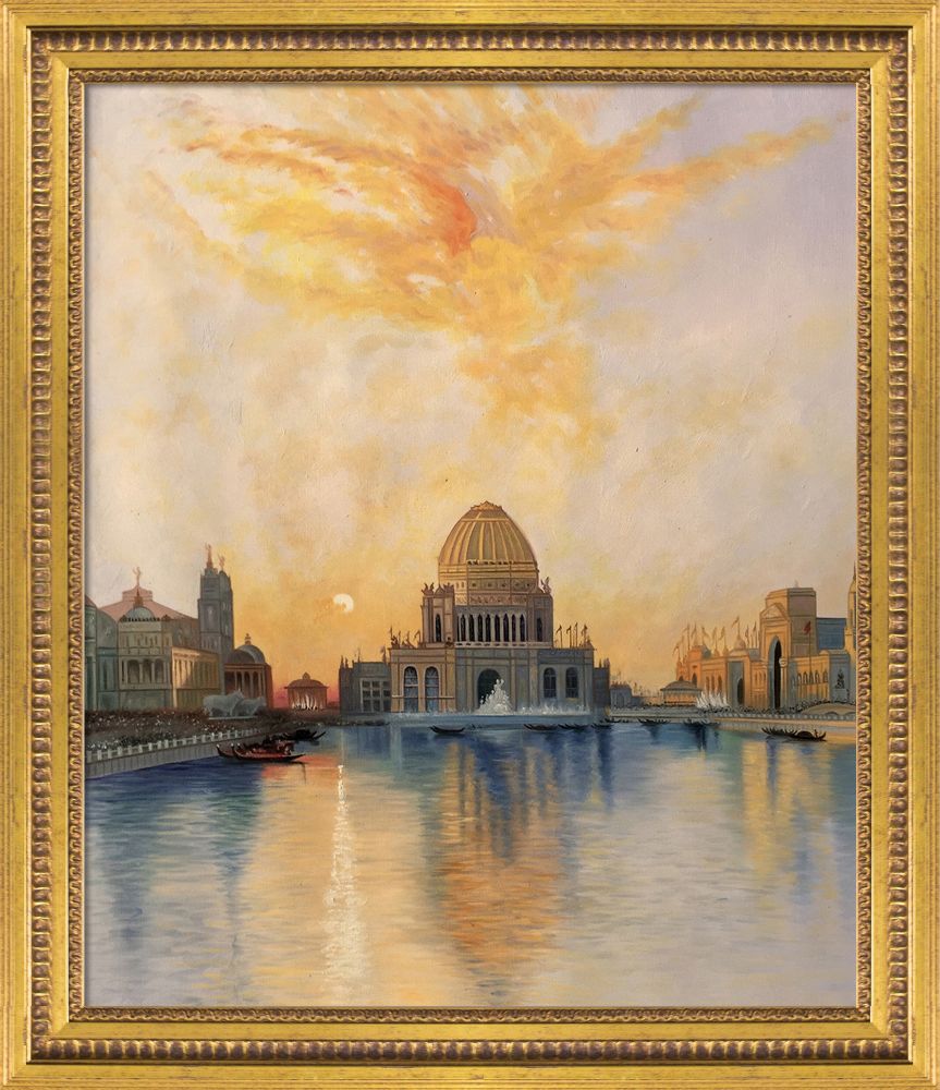 Chicago World's Fair Pre-framed - Versailles Gold Queen Frame 20" X 24"