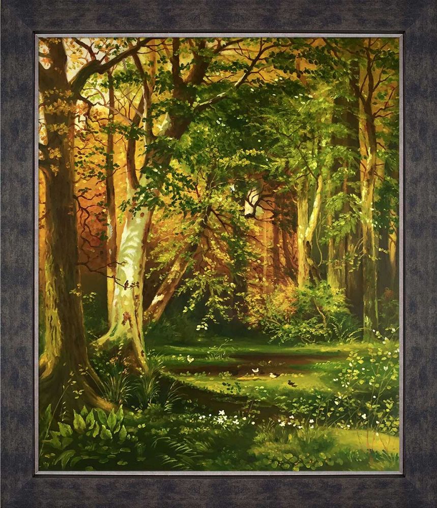 Forest Scene Pre-Framed - Suede Premier Frame 20"X24"