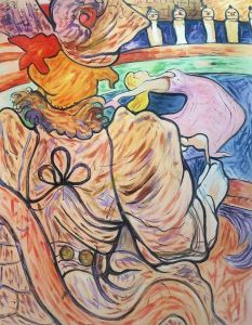 At the Nouveau Cirque the Dancer and Five Stuffed Shirts