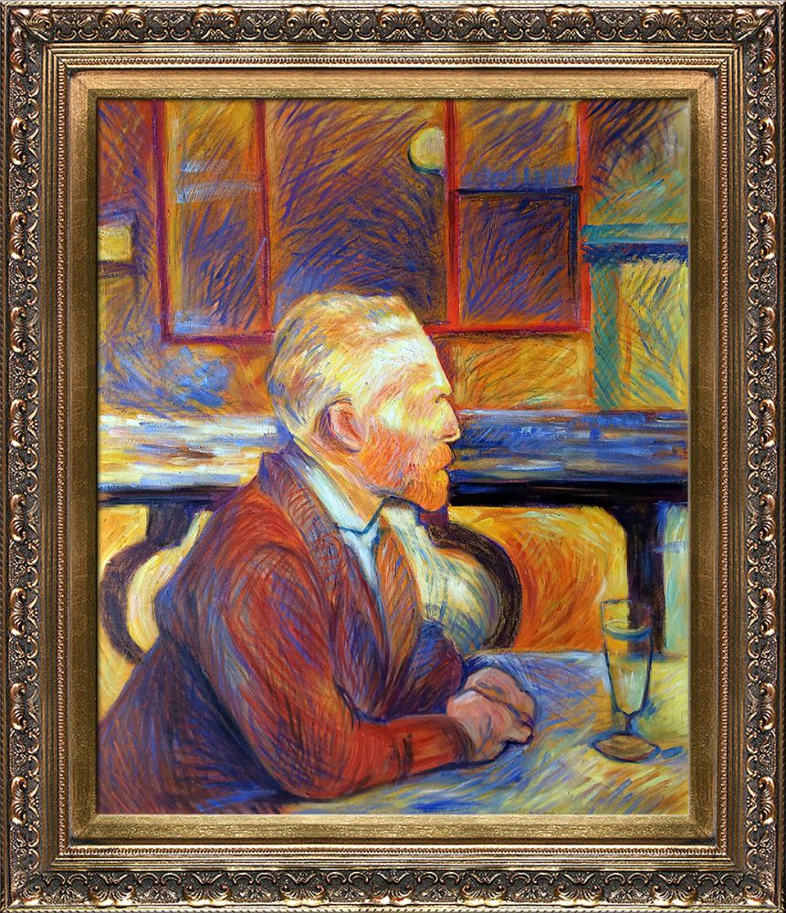 Portrait de Vincent van Gogh, 1887 Preframed - Baroque Antique Gold Frame 20"X24"