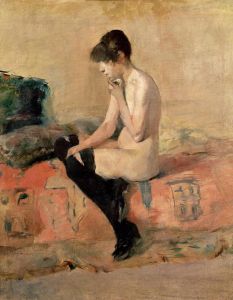 Nude Woman seated on a Divan