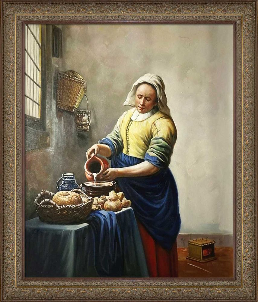 The Milkmaid Pre-Framed - Victorian Bronze Frame 20