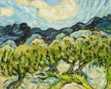 Olive Trees with the Alpilles in the Background