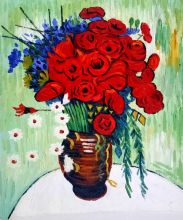 Vase with Daisies and Poppies - 20